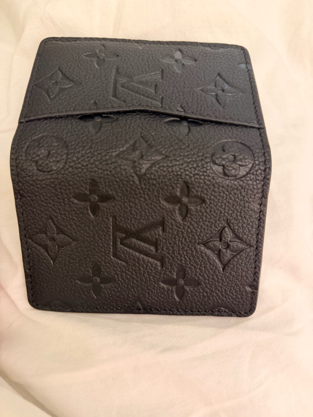 Louis Vuitton Black Embossed Monogram Card Case - Picture 6 of 7
